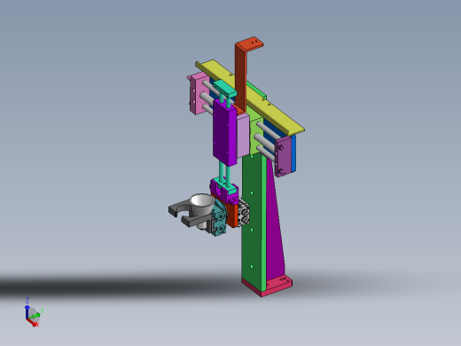 气缸夹取搬运带旋转掉头功能结构图sw13可编辑