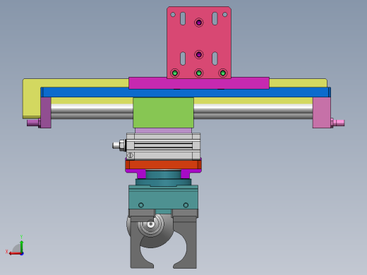 气缸夹取搬运带旋转掉头功能结构图sw13可编辑后视缩略图