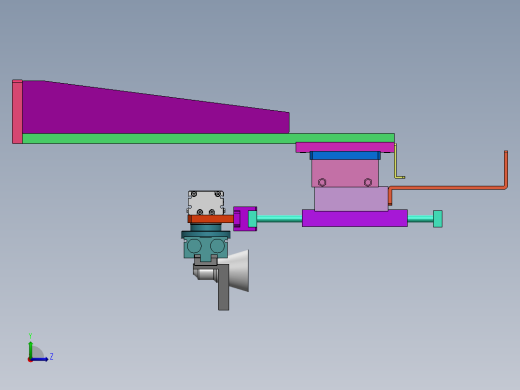 气缸夹取搬运带旋转掉头功能结构图sw13可编辑左视缩略图