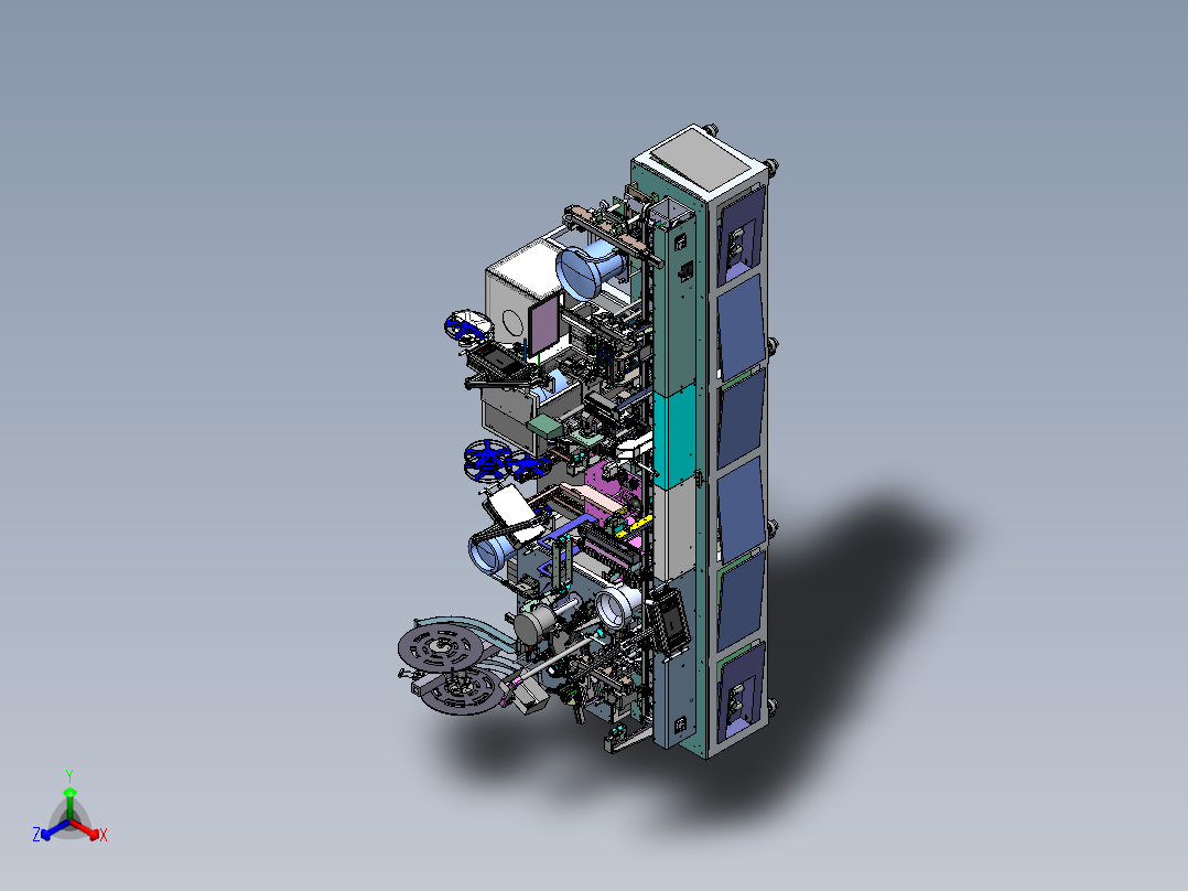 电子烟组装流水线sw17正等轴测图