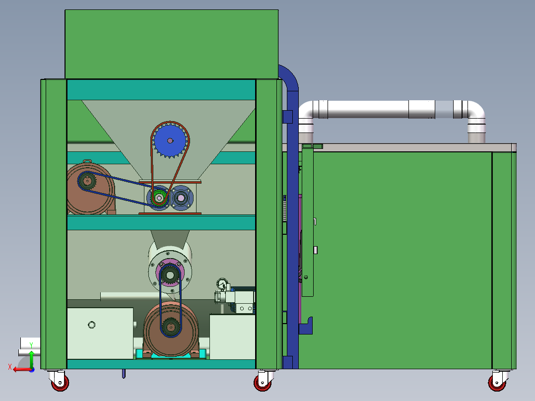 厨余垃圾生化处理有机肥设备 sw2013后视图
