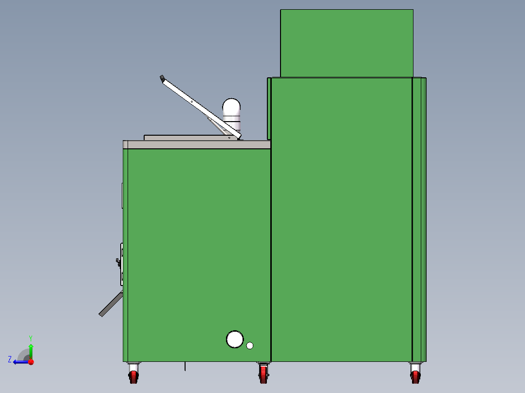 厨余垃圾生化处理有机肥设备 sw2013右视图