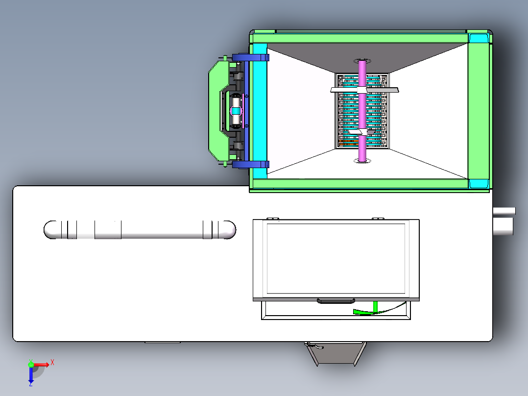 厨余垃圾生化处理有机肥设备 sw2013俯视图