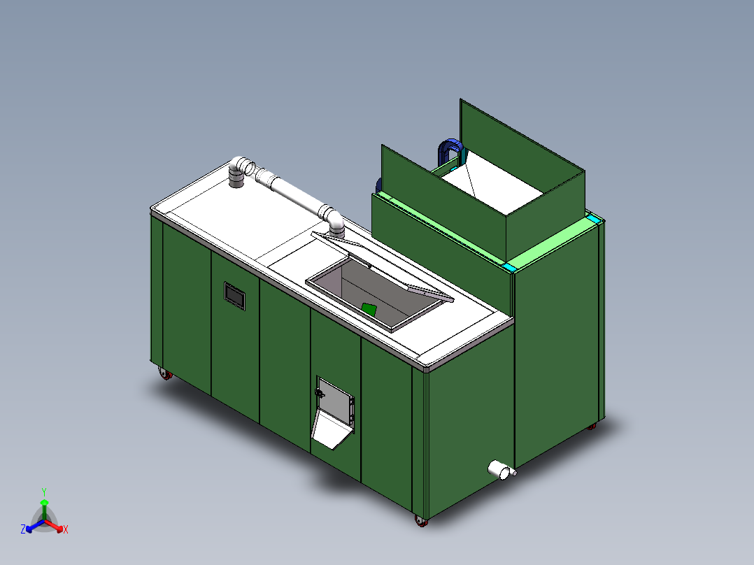 厨余垃圾生化处理有机肥设备 sw2013正等轴测图
