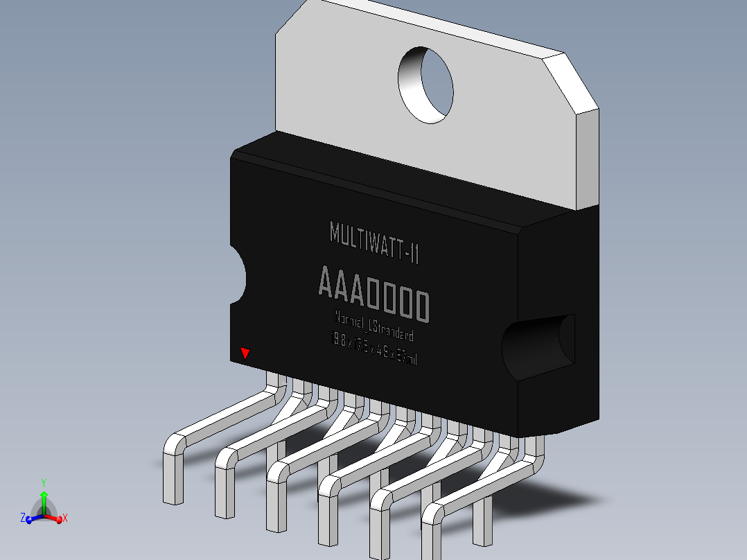 multiwatt-ST 封装-MULTIWATT-11主视图