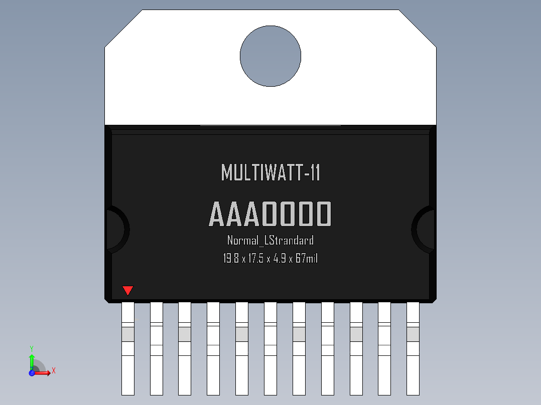 multiwatt-ST 封装-MULTIWATT-11前视图