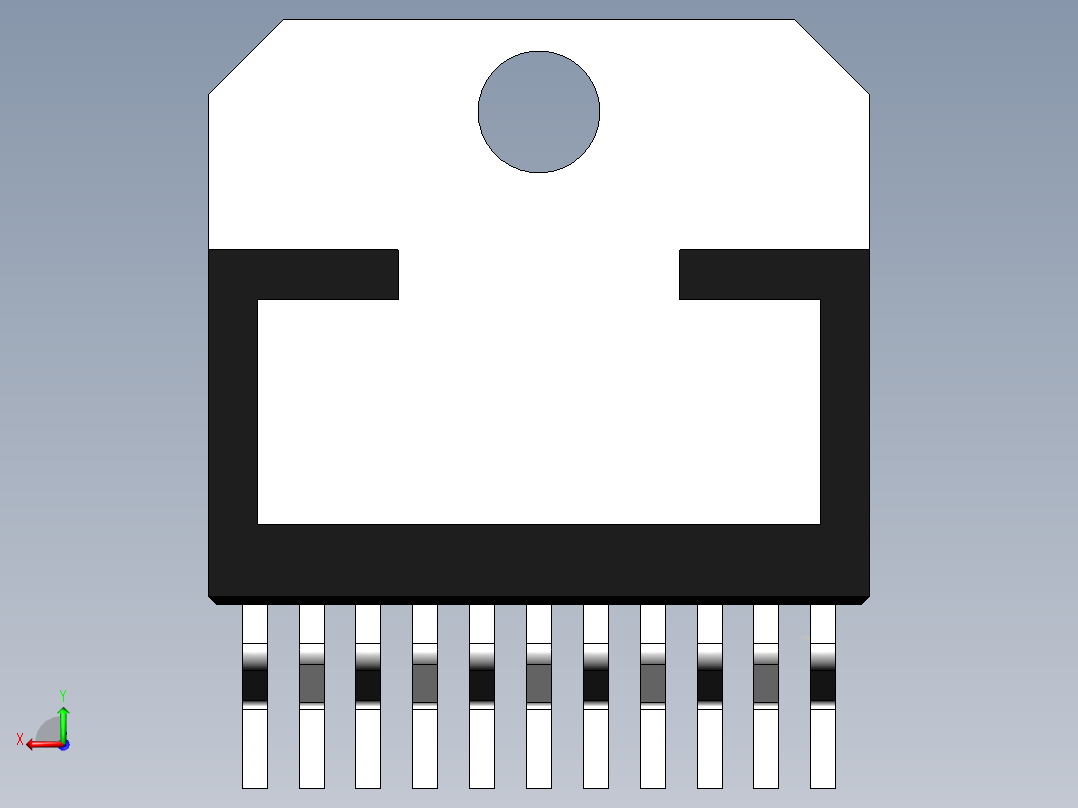 multiwatt-ST 封装-MULTIWATT-11后视图