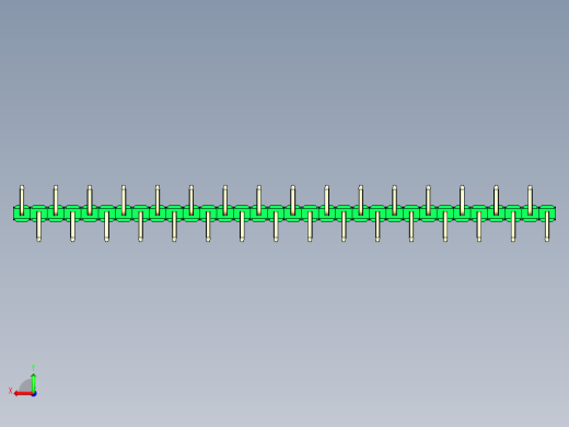 彩色公排针 100mil 2.54mm 系列-DS1022_green_32p_100mil_Type_SMT_R2_rev1.0后视缩略图
