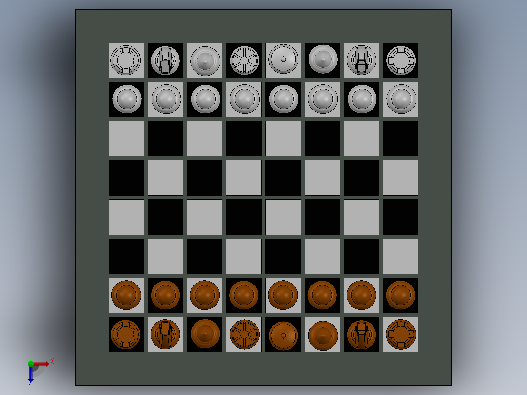 国际象棋和国际象棋俯视图