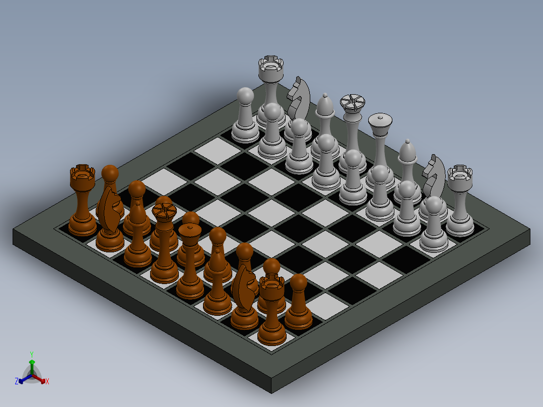 国际象棋和国际象棋正等轴测图