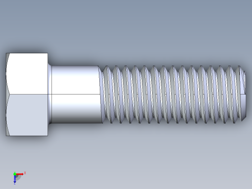 UNC 六角螺栓-Hex Bolt 0.4375-14 x 1.5俯视缩略图