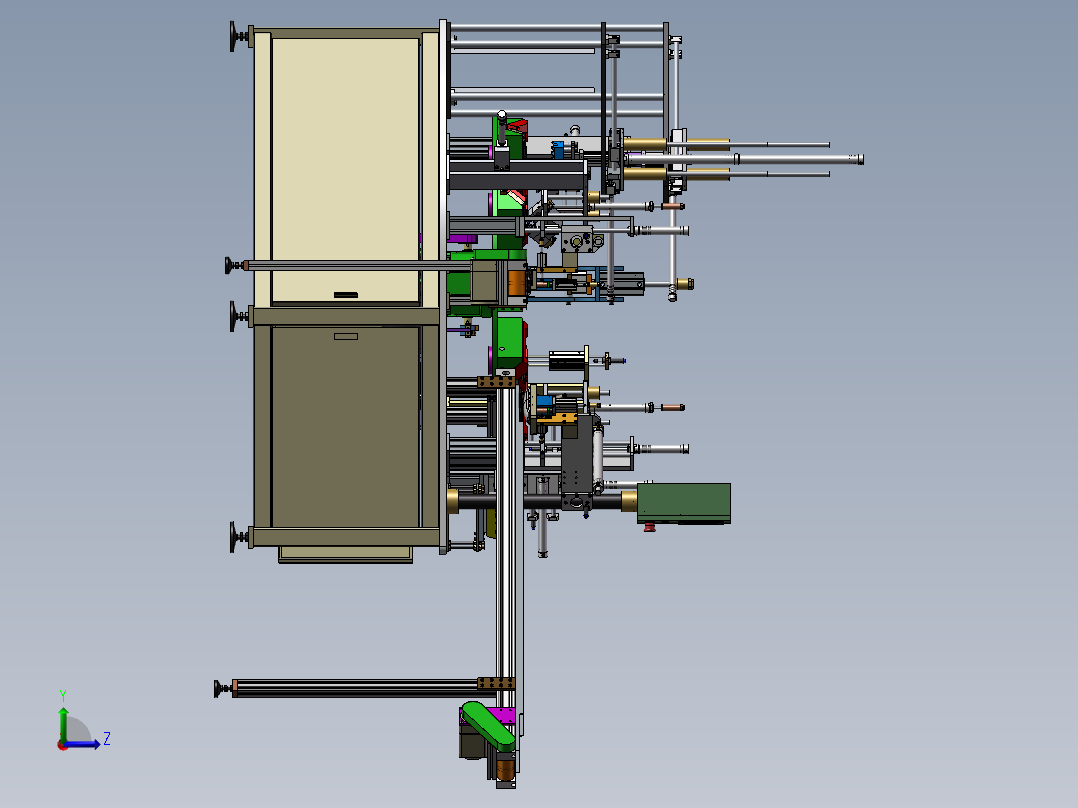 眼镜盒装配机左视图