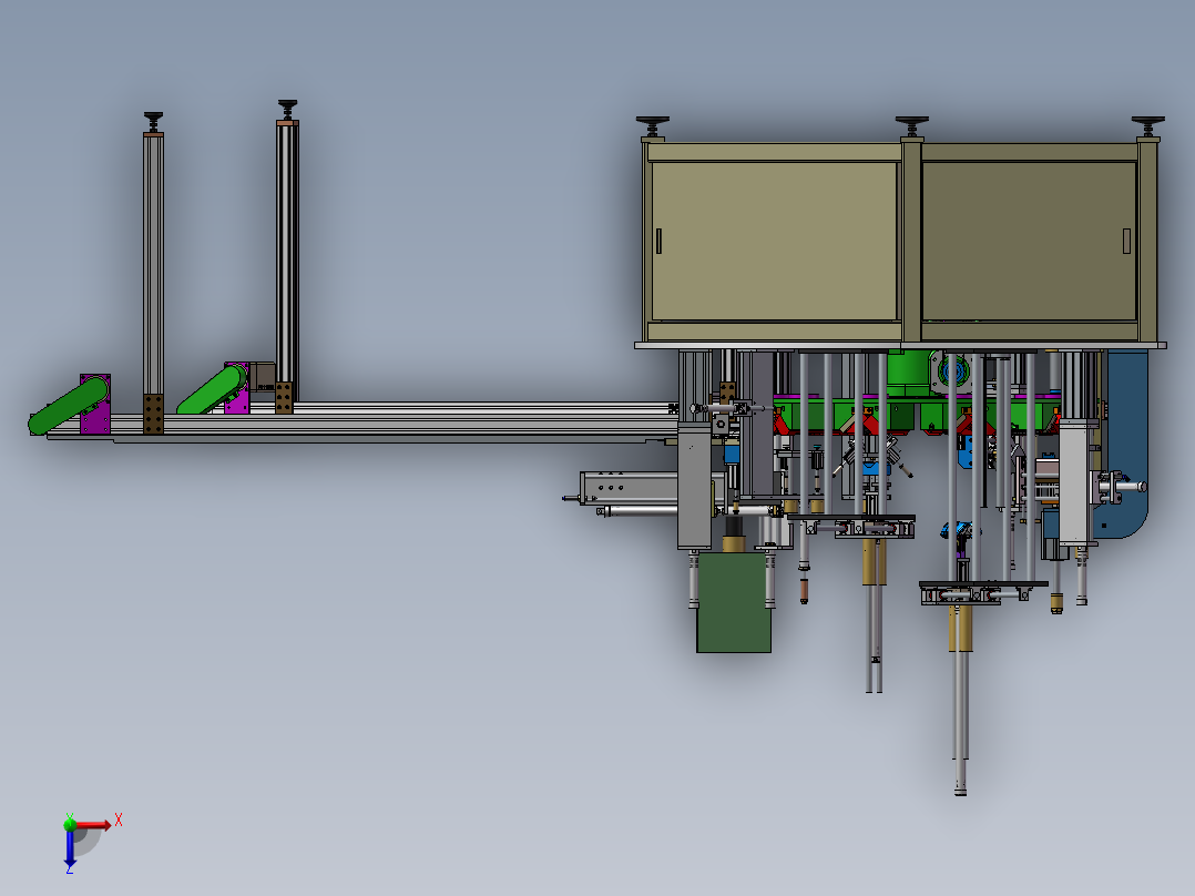 眼镜盒装配机俯视图
