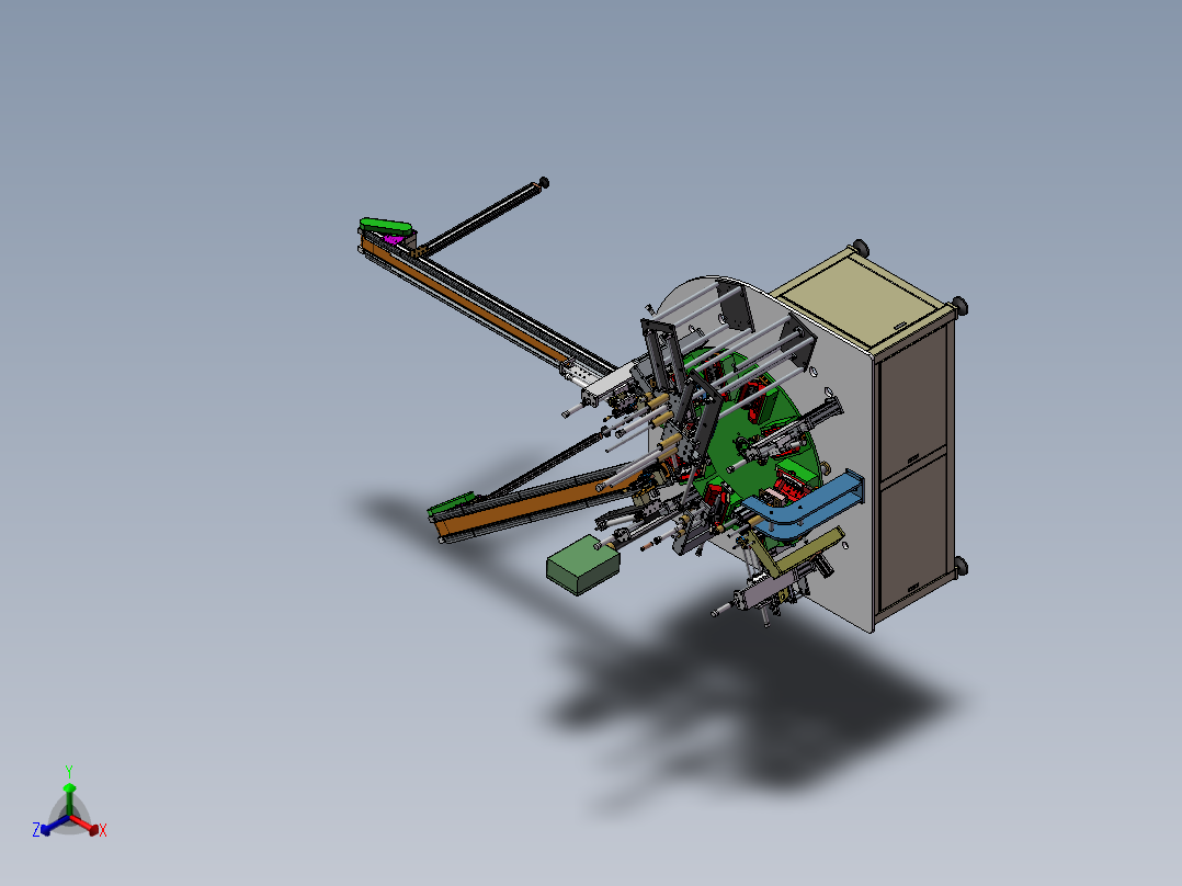眼镜盒装配机正等轴测图