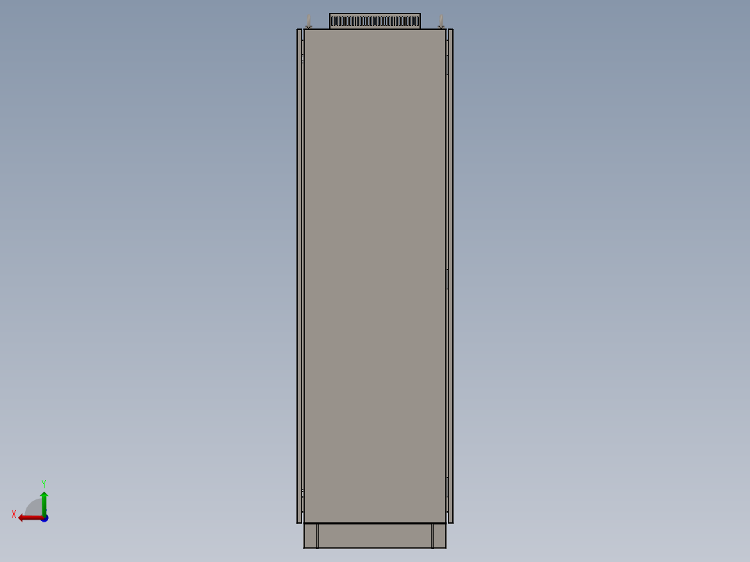仿威图柜左右不可拆后视图