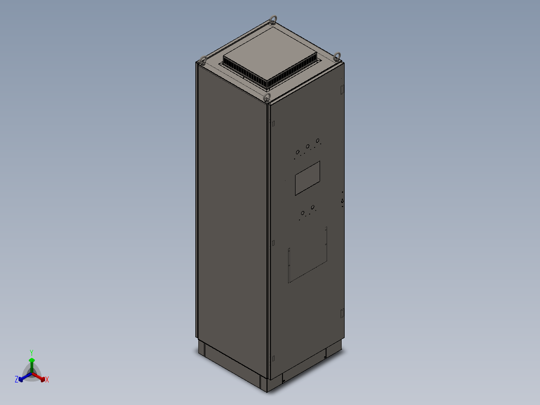 仿威图柜左右不可拆正等轴测图