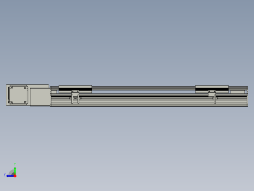 直线模组LHB17-L40-S600-BL设计图纸右视缩略图