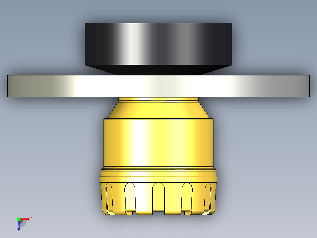 超声波设备-TRANSMITTER-RANGE-15m-49.2ft-PP-BODY-4-20-mA-2-WIRE-ANSI-Flange-5in俯视图