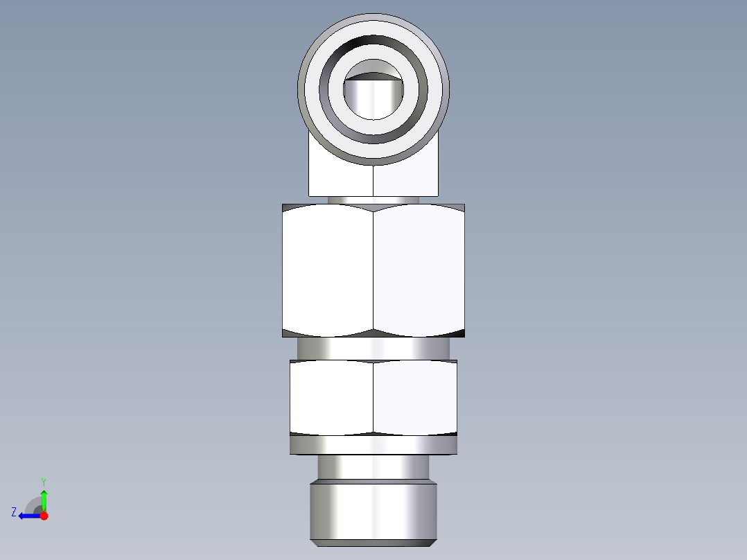 卡套式工业通用硬管接头EO_Assembled_adjustable_standpipe_elbow_EVW12SROMD71右视图
