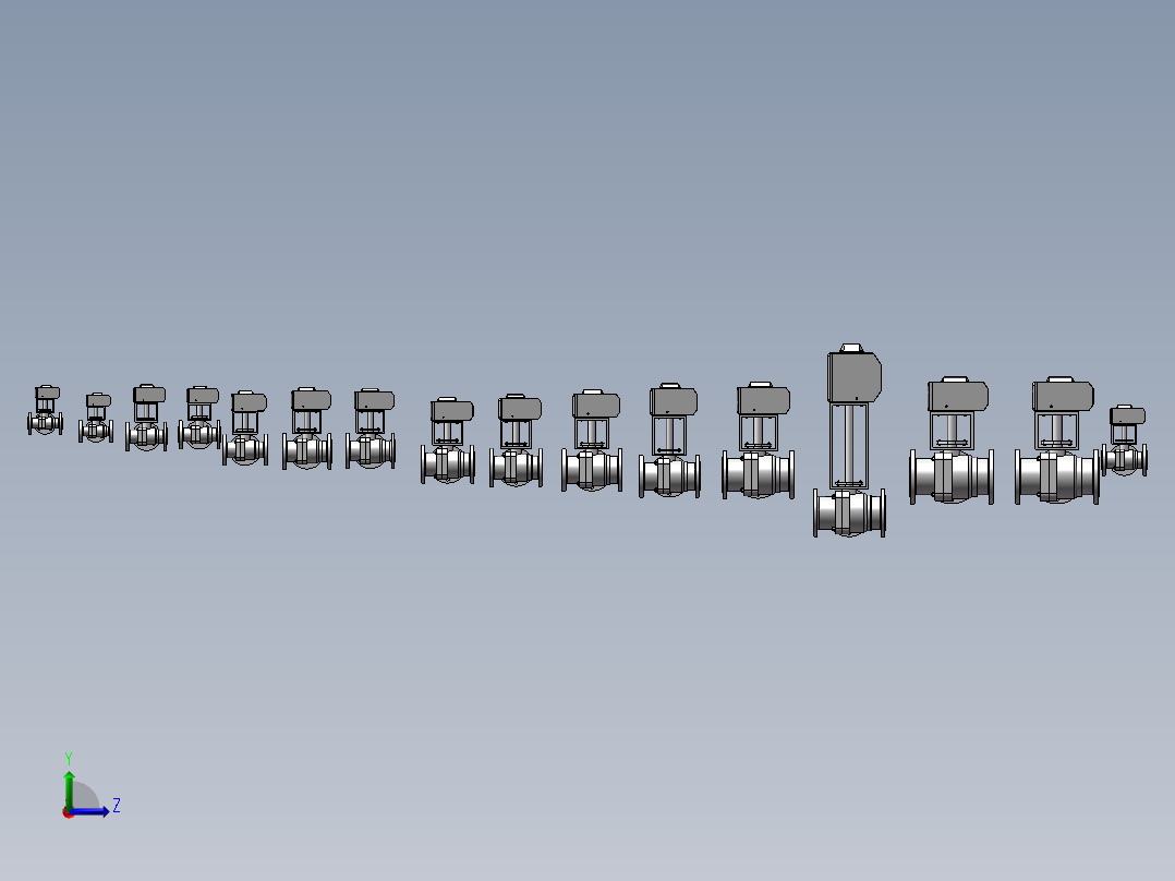 电动三通球阀换向球阀16款左视图