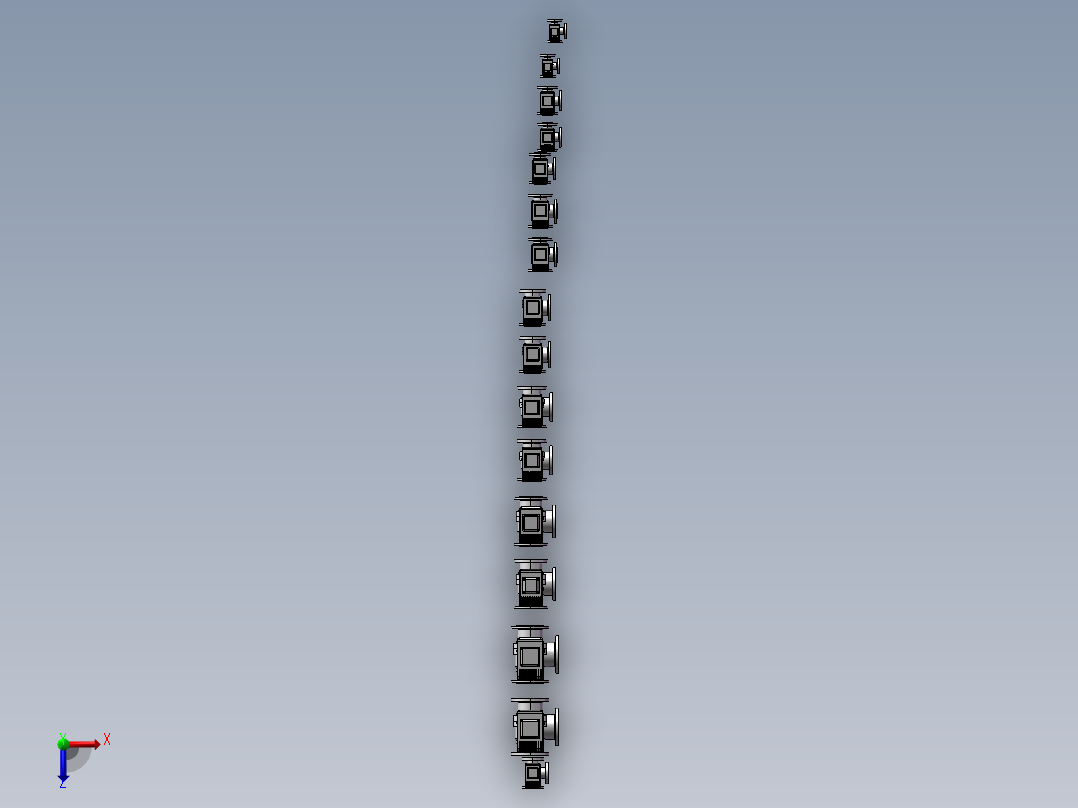 电动三通球阀换向球阀16款俯视图