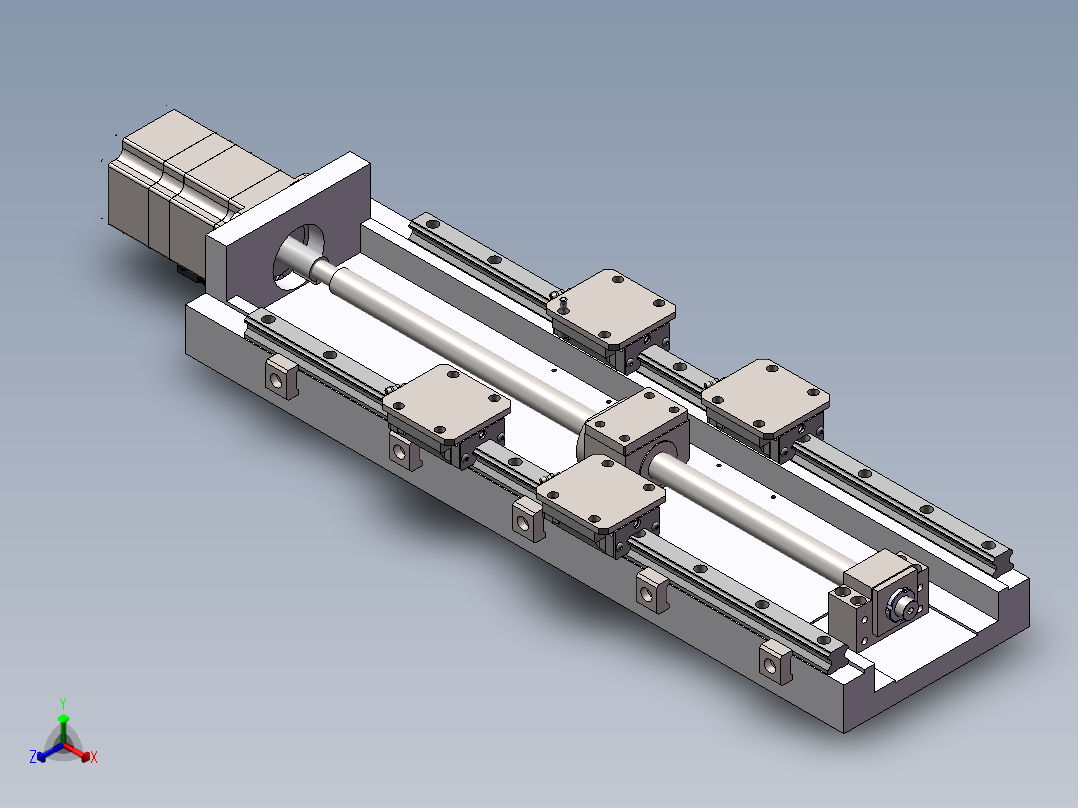 十字滑台模型SW三维图=1053583==35正等轴测图