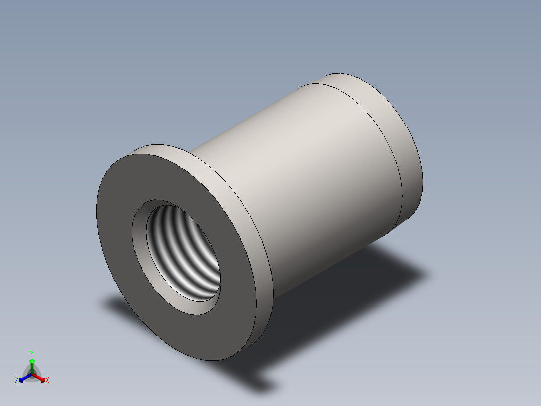 铆接螺母A2正等轴测图