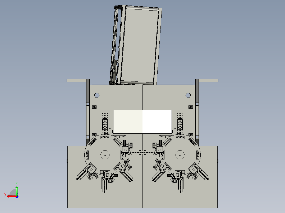 开关按钮组装机后视图