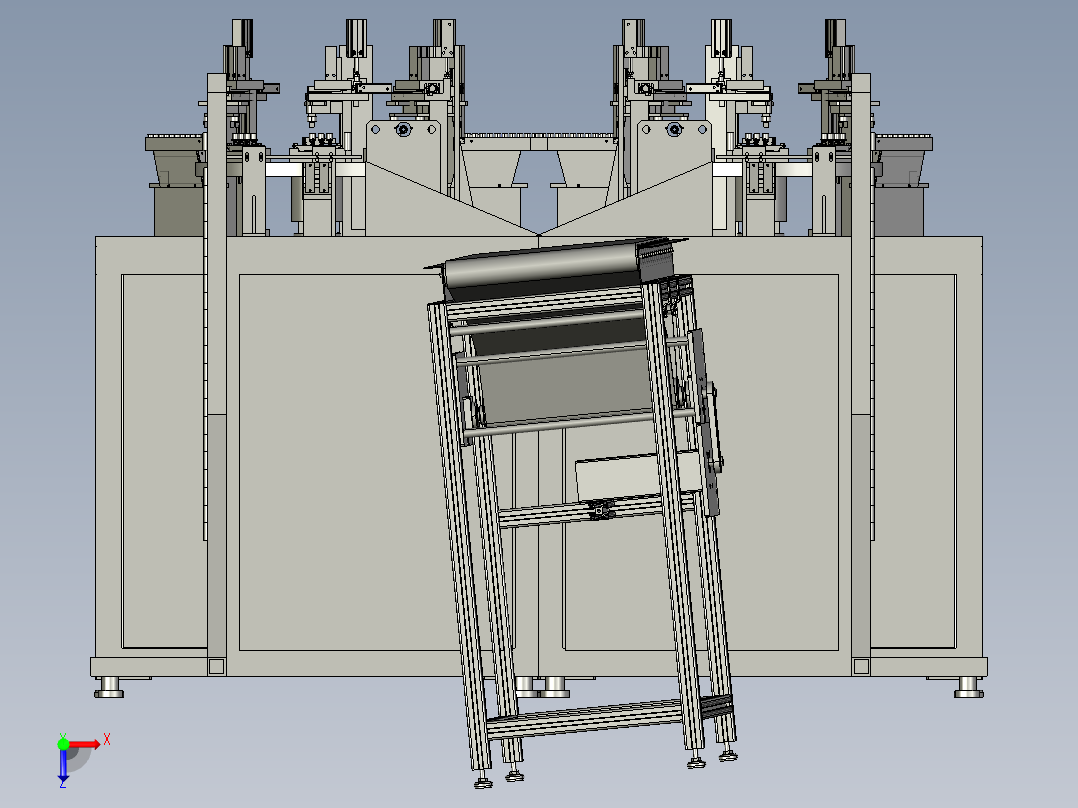 开关按钮组装机俯视图
