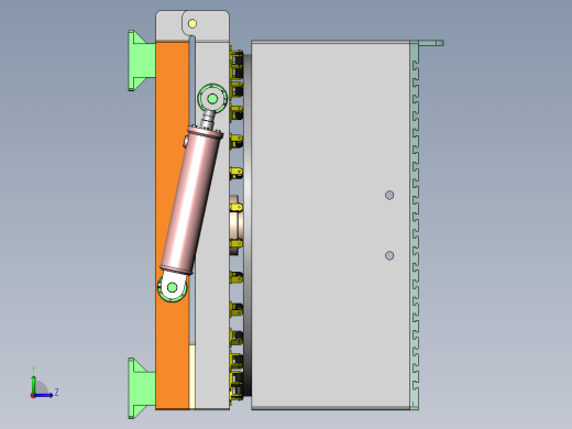 Q414-磨抛机送料机构设计【三维SolidWorks】左视缩略图