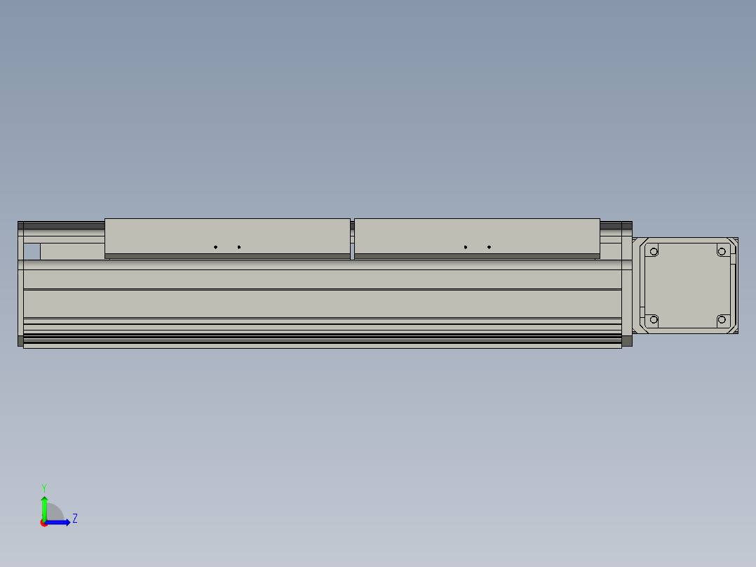 直线模组LHB21-L40-S200-R(B)设计图纸左视图