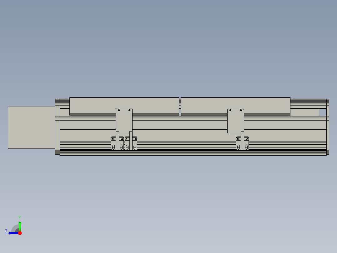 直线模组LHB21-L40-S200-R(B)设计图纸右视图