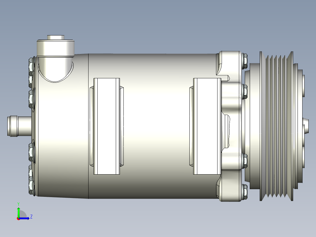 空调压缩机--stp左视图