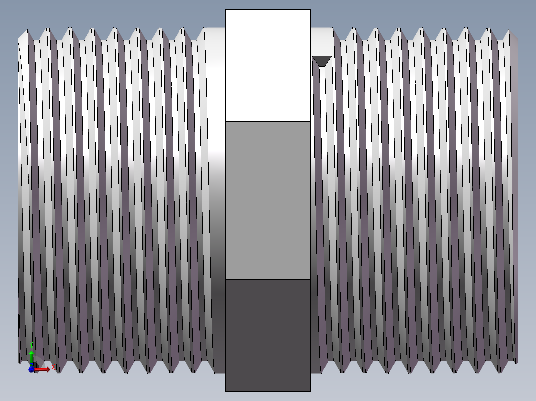 对丝-六角等径 DN25前视图