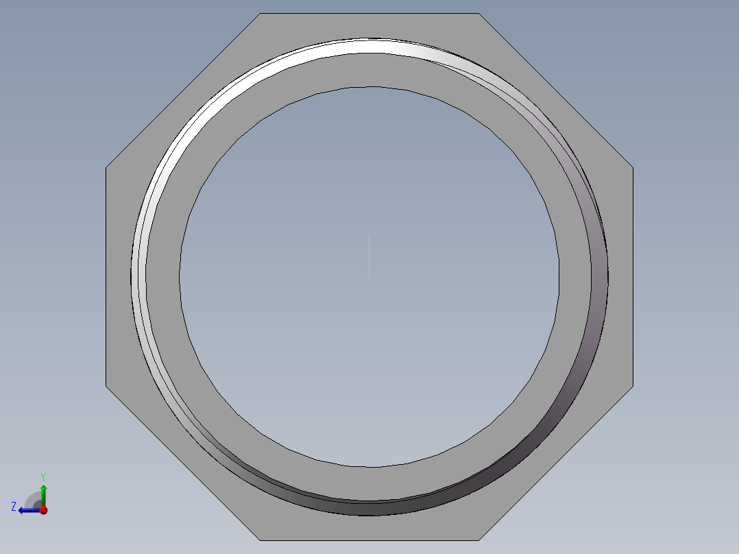 对丝-六角等径 DN25右视图