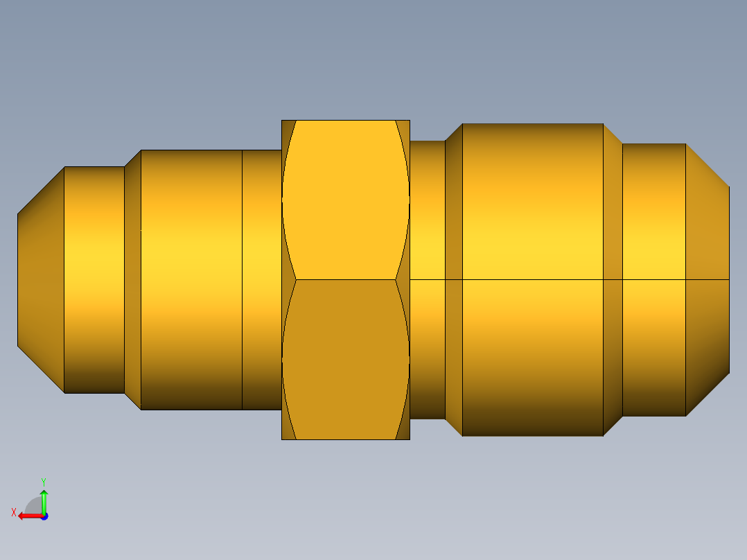 扩口式工业通用硬管接头Union Reducer 42F-8-6后视图