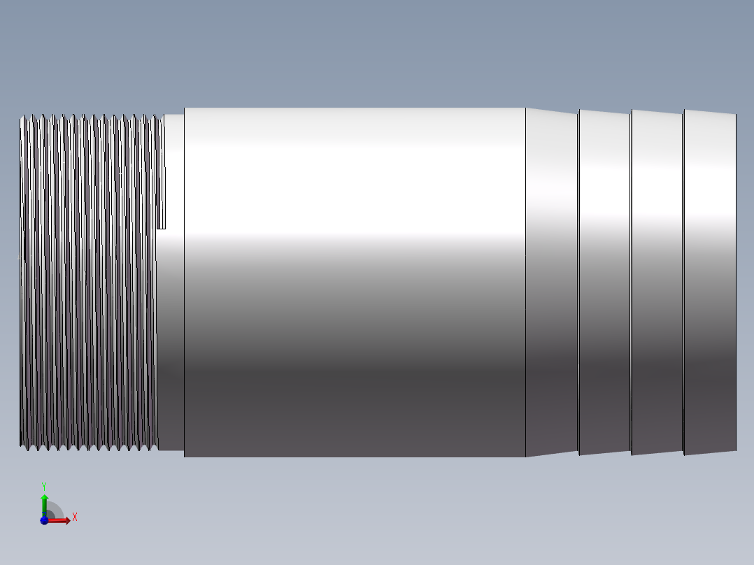 水管接头-直通 DN65前视图