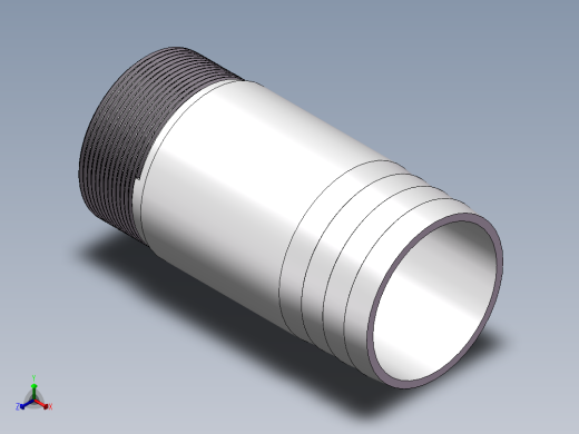 水管接头-直通 DN65正等轴测缩略图