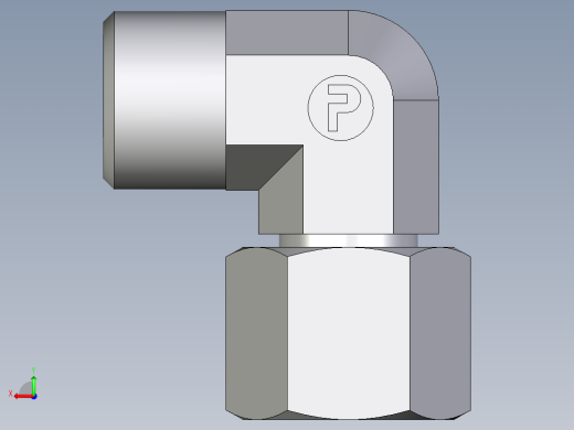 卡套式工业通用硬管接头EO_Swivel_nut_elbow_EW10LOMD71后视缩略图