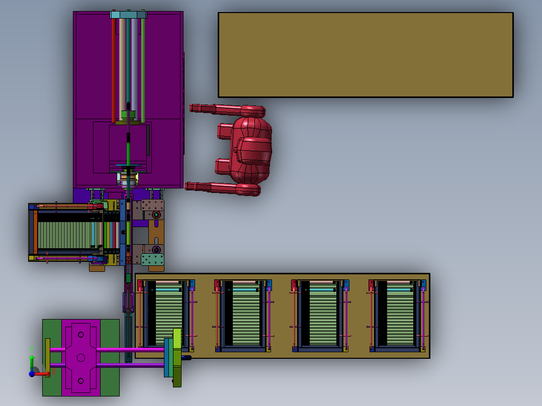 自动供料加工系统sw20前视图