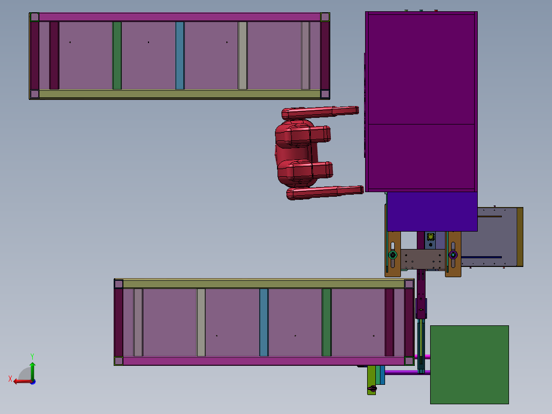 自动供料加工系统sw20后视图