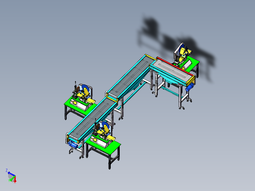 半自动标签贴标生产线