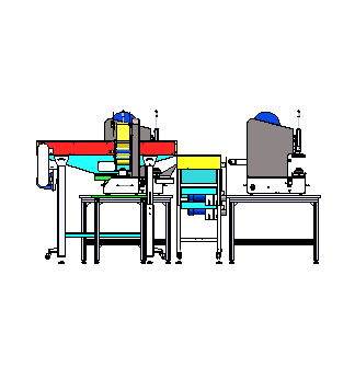 半自动标签贴标生产线