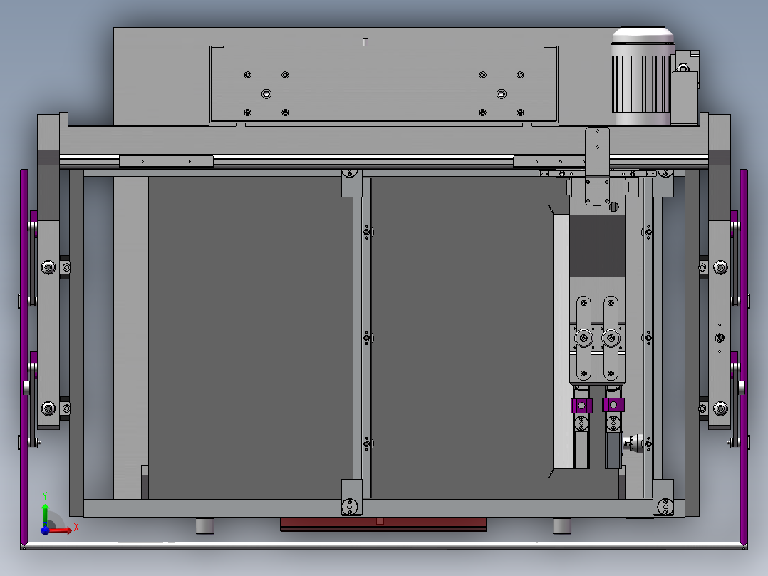 平面丝印设备（sw18可编辑+工程图）前视图