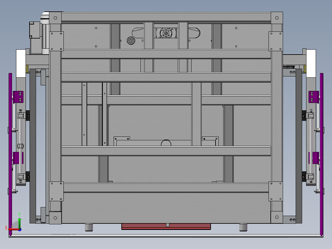 平面丝印设备（sw18可编辑+工程图）后视图