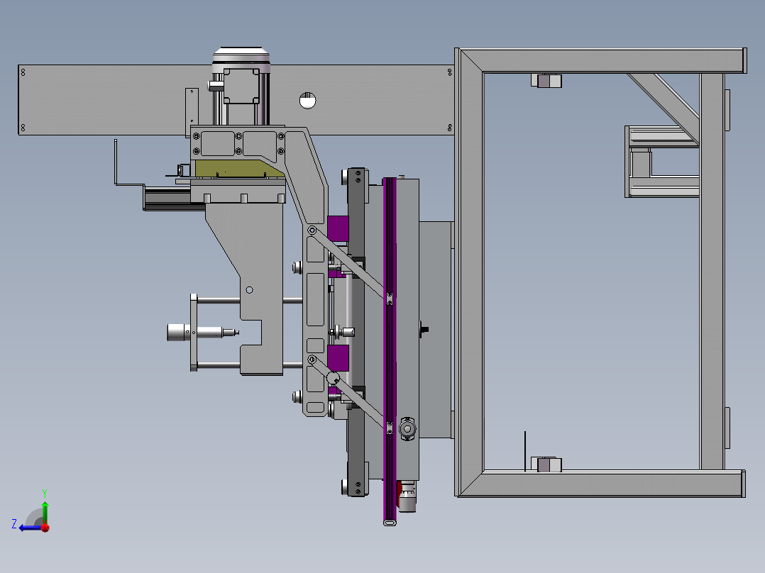 平面丝印设备（sw18可编辑+工程图）右视图