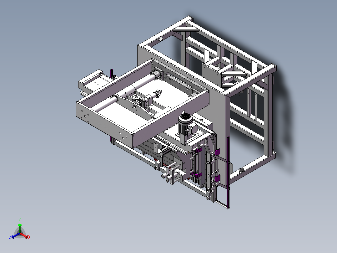 平面丝印设备（sw18可编辑+工程图）正等轴测图