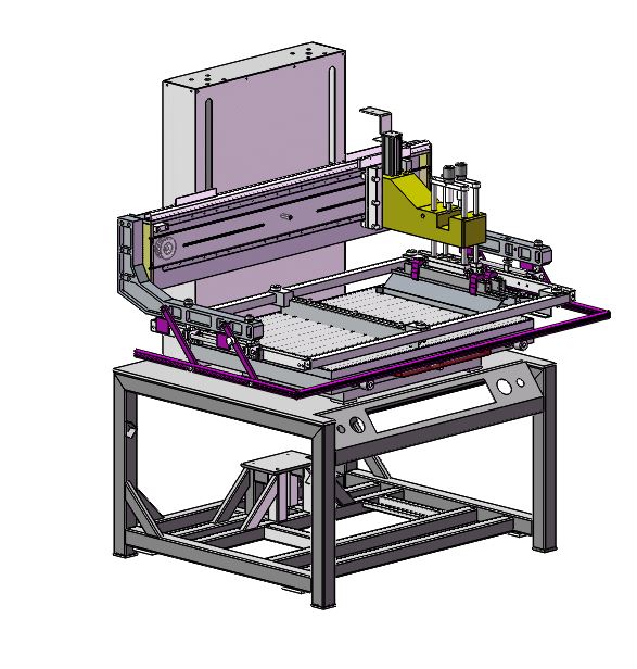 平面丝印设备（sw18可编辑+工程图）