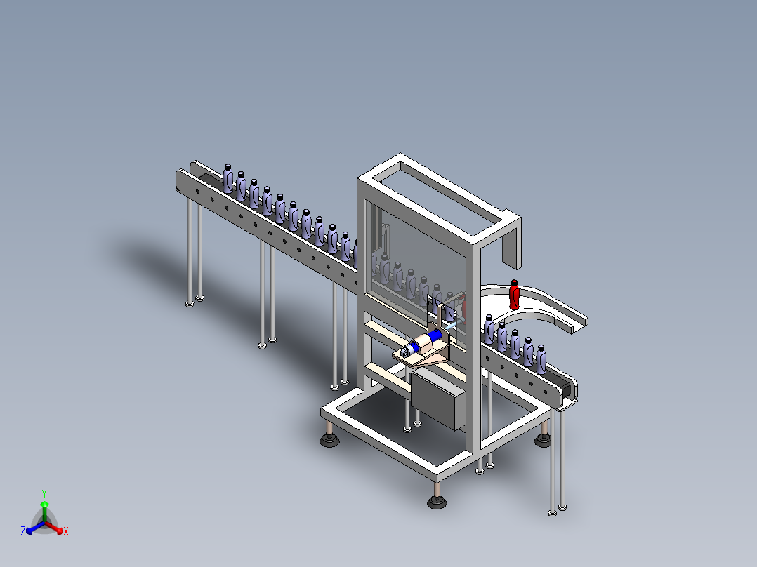 瓶子灌装检测机sw19正等轴测图