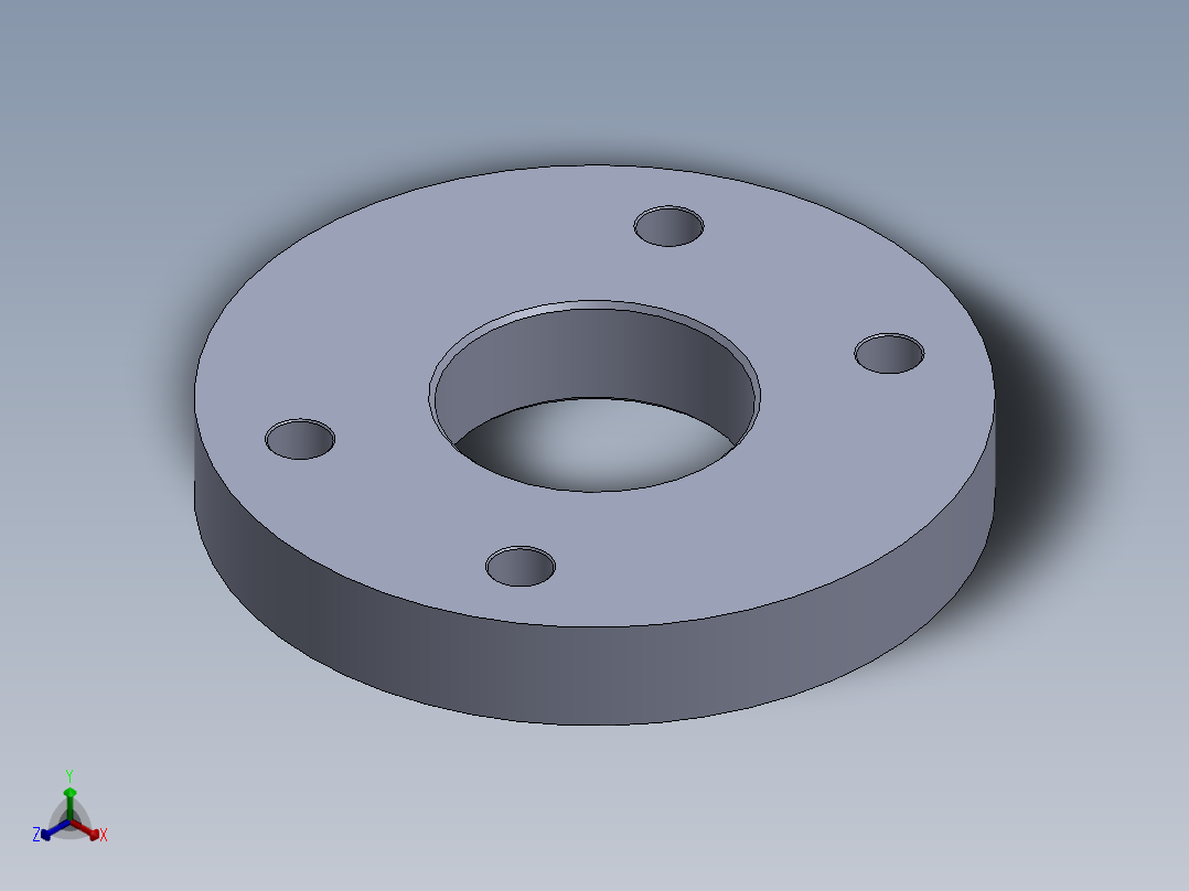 SAE-法兰正等轴测图